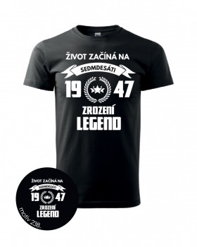 Tričko zrození legend 238 černé XL pánské