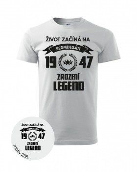 Tričko zrození legend 238 bílé XXL pánské