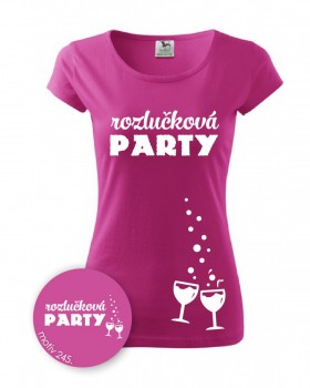 Tričko rozlučková párty 245 růžové XXL dámské