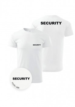 Tričko SECURITY bílé M pánské