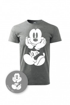 Tričko Mickey Mouse 261 šedé XXL pánské