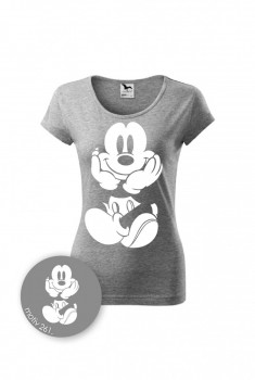 Tričko Mickey Mouse 261 šedé XXL dámské