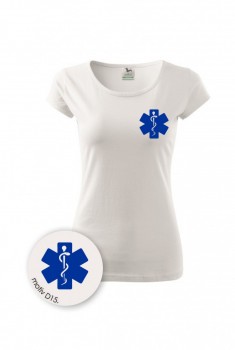 Tričko dámské pro zdravotní sestřičku D15 bílé L dámské