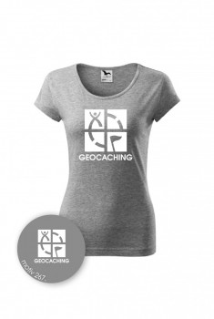 Tričko Geocaching 267 šedé XXL dámské