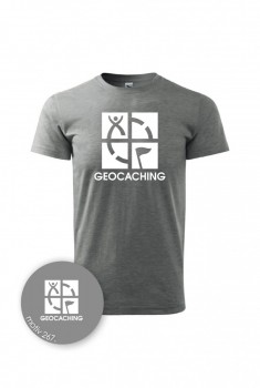 Tričko Geocaching 267 šedé XXXL pánské