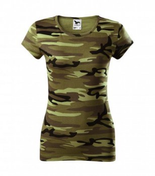 Tričko Pure Camouflage Green 34 XXL dámské