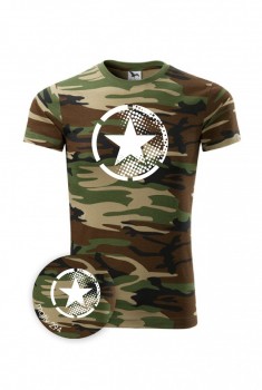 Tričko Camouflage Brown s motivem 294 XL pánské