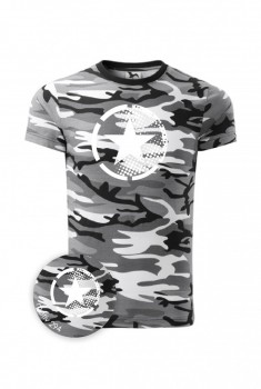 Tričko Camouflage Gray s motivem 294 S pánské