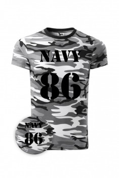 Tričko Camouflage Gray s motivem 295 L pánské