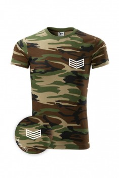 Tričko Camouflage Brown s motivem 296 XS pánské