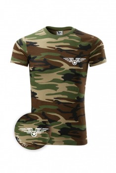 Tričko Camouflage Brown s motivem 297 S pánské