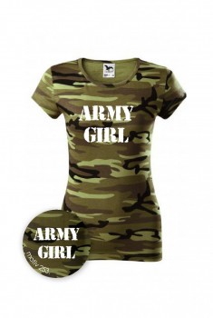 Tričko Army Girl Camouflage Green 253