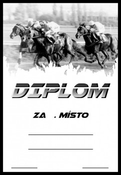 Diplom dostihy koní D221
