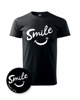Tričko Smile 316 černé XXL pánské