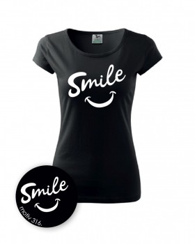 Tričko Smile 316 černé S dámské