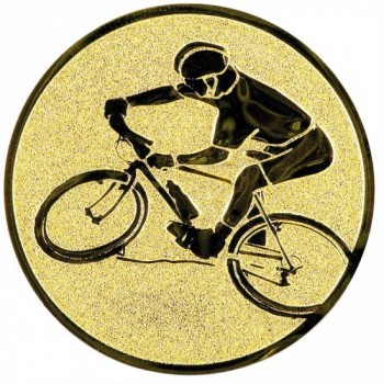 Emblém horská kola zlato 25 mm