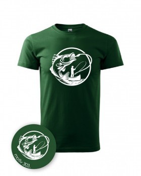 Tričko pro rybáře 303 zelené XL pánské