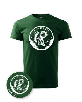 Tričko pro rybáře 302 zelené XXL pánské
