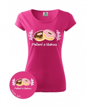 Tričko pro cukrářku 347 růžové XL dámské