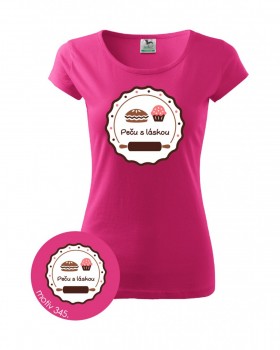 Tričko pro cukrářku 345 růžové M dámské