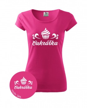 Tričko pro cukrářku 344 růžové XL dámské