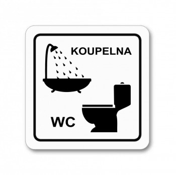 Piktogram WC s koupelnou samolepka