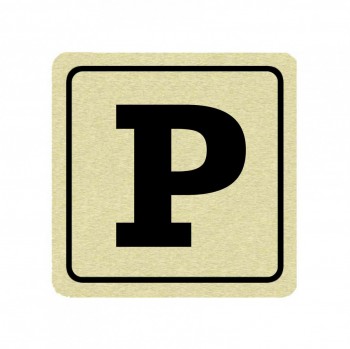 Piktogram parkování zlato