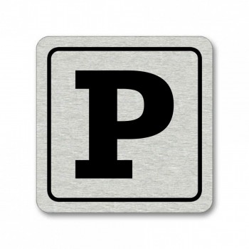 Piktogram parkování stříbro